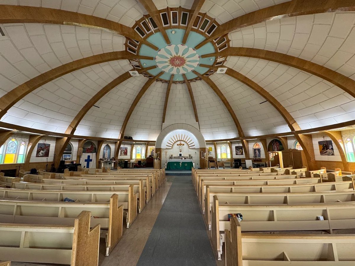 CanCathAes's tweet photo. Our Lady of Victory Church in Inuvik, Northwest Territories (completed in 1960) https://t.co/nW7AiCblXr