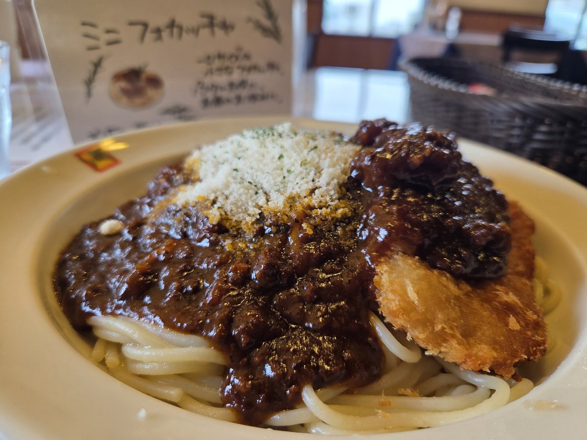 muneniku's tweet photo. これを食いに群馬に来た！シャンゴ風パスタ！
お盆の時には2時間待ちで諦めた味！
有給使って食べます、 https://t.co/vYEk3rGjSg