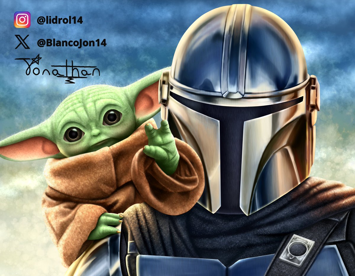BlancoJon14's tweet photo. Final version of my fanart of The Mandalorian and Grogu from the universe of Star Wars to welcome Father's Month, hope you like it 🫶😊.
#themandalorian #grogu #themandalorianandgrogu #starwars https://t.co/JY2CgtRhHo