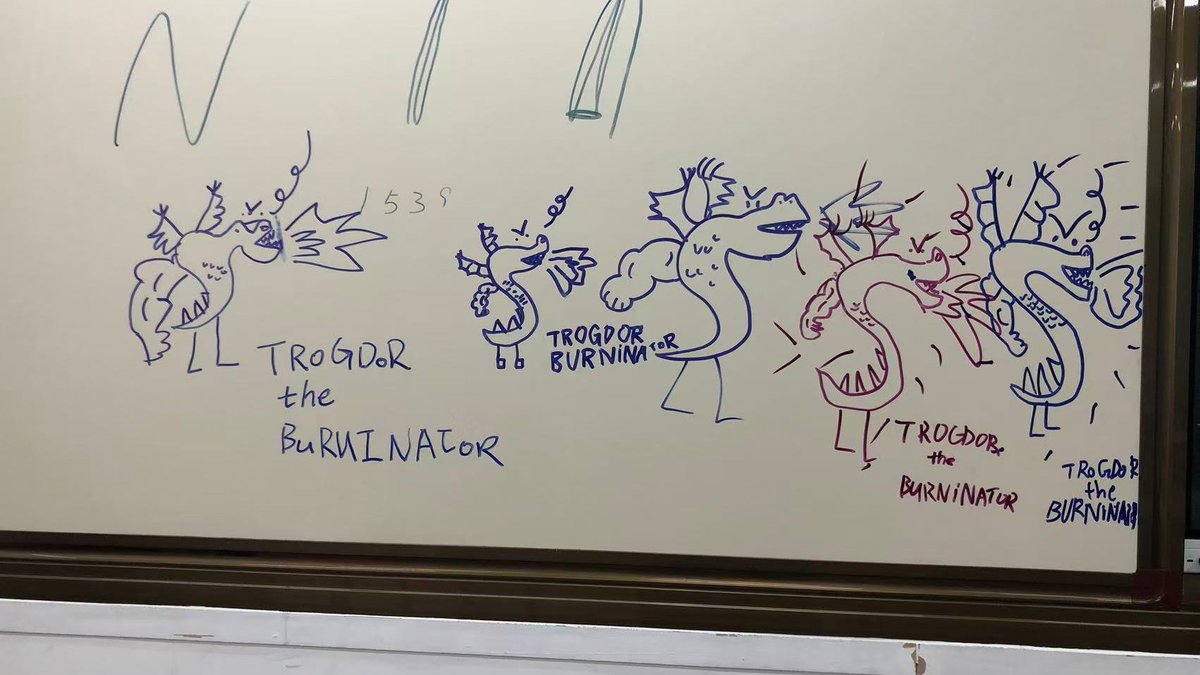 YaGrandmaPeach's tweet photo. The kids still love #trogdor https://t.co/gGXiFw4LKY