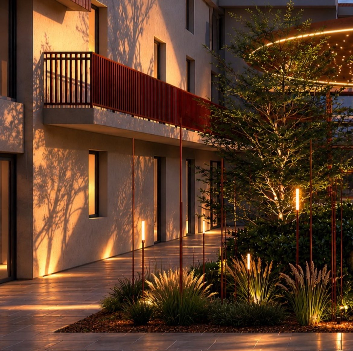 AmaartArchitect's tweet photo. BAR SHELTER DESIGN - Defined by a corten steel canopy, integrated LED lighting, and a discreet misting system, it creates a comfortable and memorable gathering space throughout the day and evening.
#HospitalityDesign #Architecture https://t.co/mlbTILqYfr