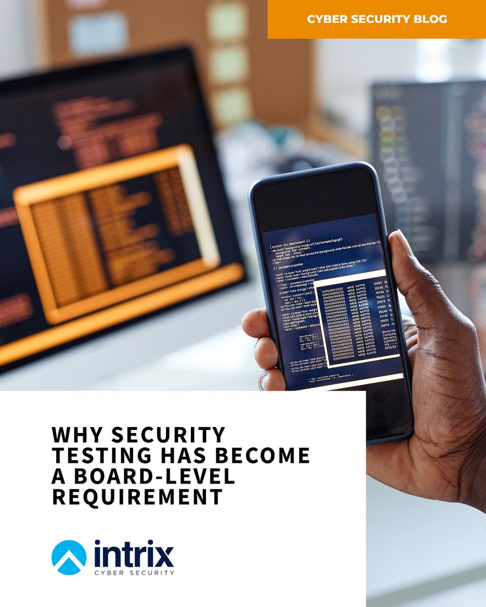 CyberIntrix's tweet photo. Security testing is no longer just an IT task. It's becoming a board-level requirement.

Organisations need proof that controls work, risks are understood, and weaknesses are identified before attackers find them.

Read more:
https://t.co/mcAoCOW3Qe

#CyberSecurity #PenTesting https://t.co/QhLZK1OWQE