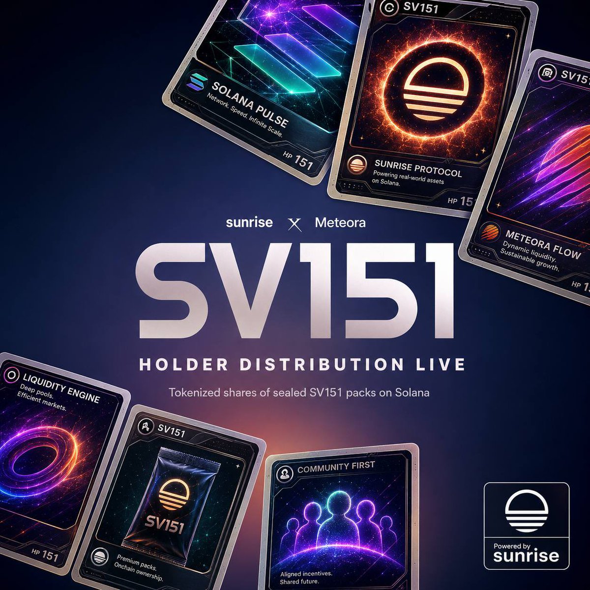 lakaxweb's tweet photo. solana:SV151D5pjygAKA8aJJcKzm4wFnRX5G92Fye94jQJk7g rewards are now open.

The token represents shares connected to sealed Pokémon Scarlet & Violet 151 packs, a collection built around the original 151 Pokémon that started the entire franchise.

Holder eligibility:
https://t.co/BdfWYmWR0T

A strong new distribution for the Solana community after a relatively quiet period.