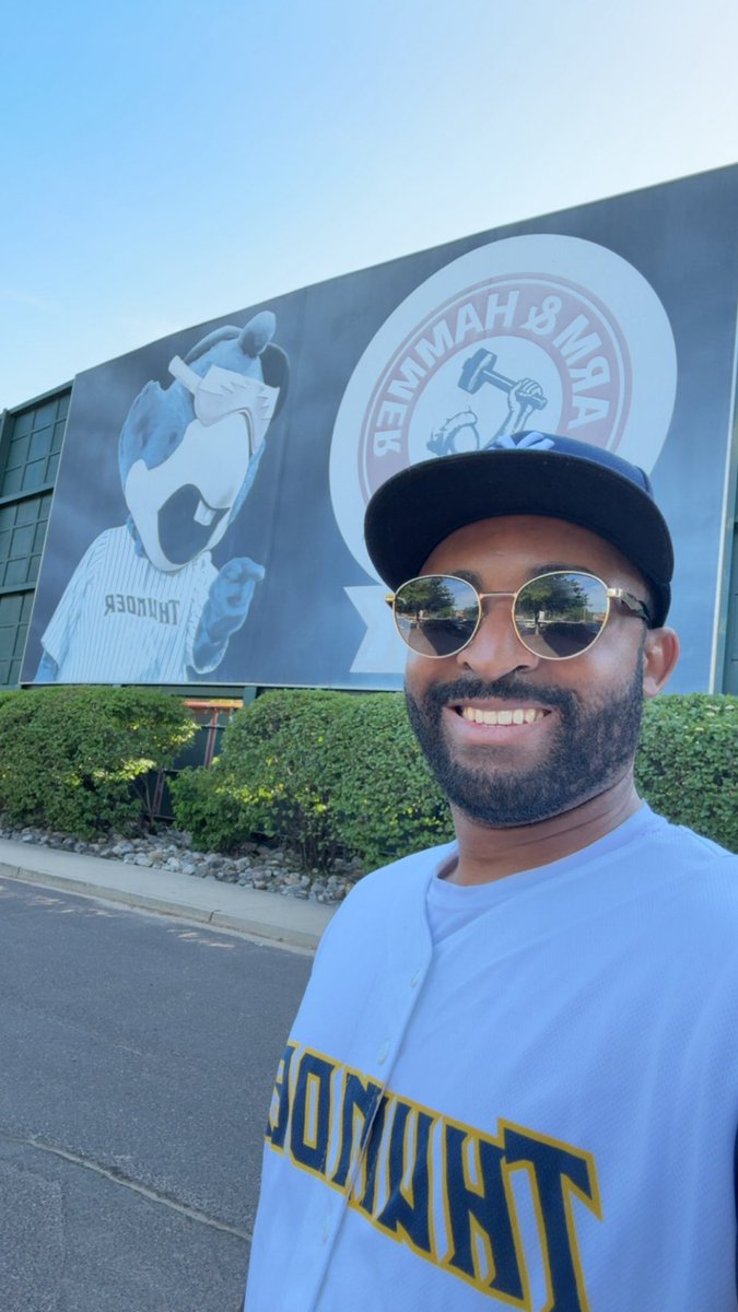kingmaxmillian's tweet photo. It felt good to be back in my childhood ballpark, after a long 8 years, going to support my hometown team, the Trenton Thunder (@trentonthunder)! You know they’re always getting the job done when I’m in town🏡⚾️🧢🙌🏽, keep up the great work guys!👌🏽💪🏽💯 #trentonthunder #baseball https://t.co/VTVzPbu0mo