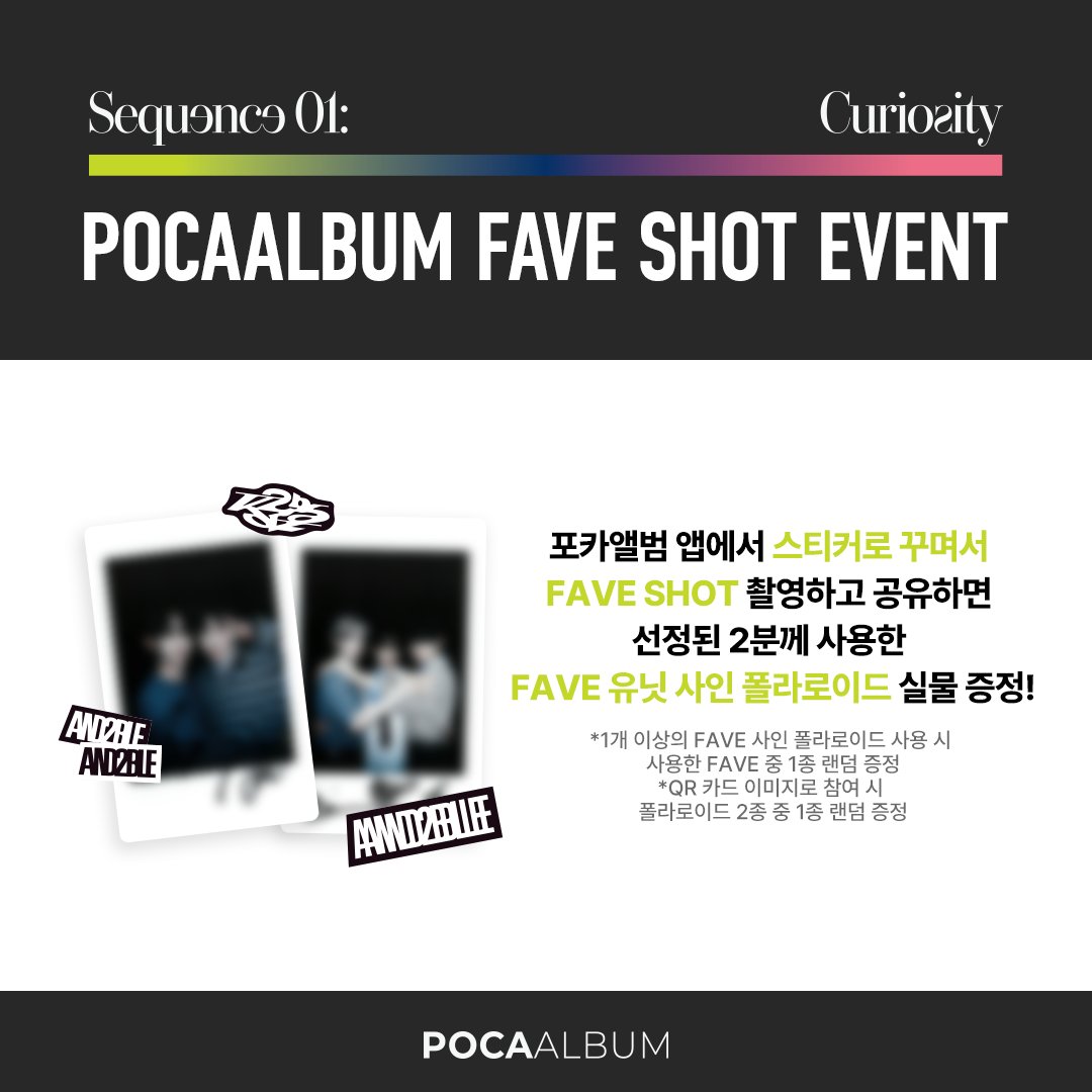 Makestarcorp's tweet photo. 🖤 #AND2BLE FAVE SHOT EVENT START 🖤
⠀
･ ﾟ ₊ ﾟ+ ♡ ᕬ ᕬ ♡ ♡ ･₊ + . ﾟ
+ ･ﾟ + ♡ ( ⌯′-′⌯) ♡ + ･₊ ﾟ .･
┏━ ʚෆɞ ━ U U━━━━━━ ʚෆɞ ━┓
🩷FAVE SHOT 찍고 유닛 사인폴라 받자🩷
┗━ ʚෆɞ ━━━━━━━━━ʚෆɞ ━┛
⠀
📸포카앨범 앱에서 획득한 FAVE 스티커와 유닛 사인 폴라로이드로 나만의 특별한 인증샷을 찍어주세요!
🤍나만의 #앤더블 ✨꾸샷✨ (😭꾸미기 인증샷.....)을 자랑해주시는 분들 중
💖선정을 통해 2분께 실물 유닛 사인 폴라로이드를 드립니다!
⠀
📅 ~ 26. 06. 26 23:59 (KST)
🔗https://t.co/O8Ef0thAgi
⠀
*자세한 내용은 공지사항에서 확인 부탁드립니다.
*Please check the notice for detailed information.
⠀
#POCAALBUM_FAVESHOT_with_AND2BLE #함께_AND2BLE과_그려가는_Brand_new