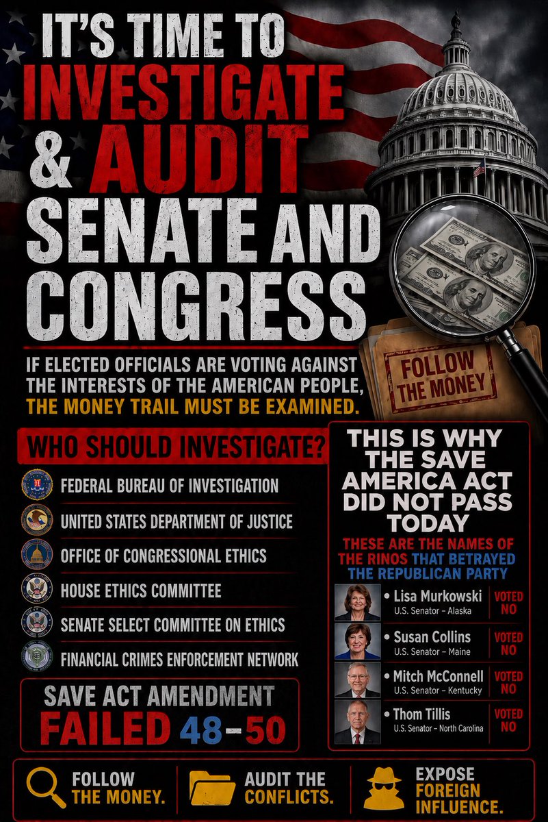 GrimmsTeaTime's tweet photo. @catturd2 @BIGG69276626 This is treason. We need to literally investigate them. This is a national security threat. They voted against the best interest of the American people. There should be a huge red flag. https://t.co/2olU0jKuUV
