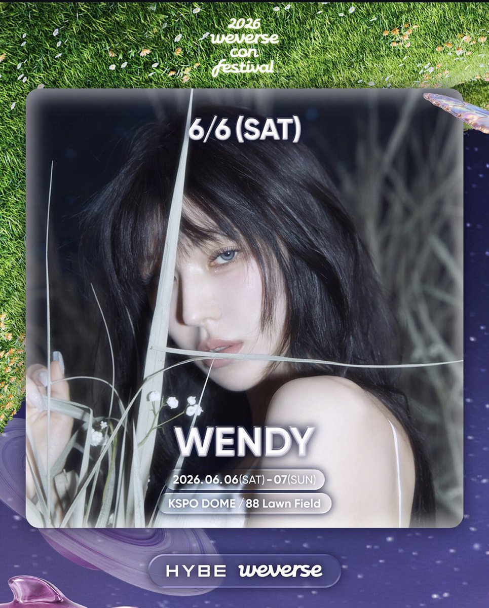 eratWYH1203's tweet photo. D-1 REMEMBER  guys #WENDY  for performance weverse con festival

🗓June 6
2026 weverse con festival https://t.co/TaFHBxVNVn