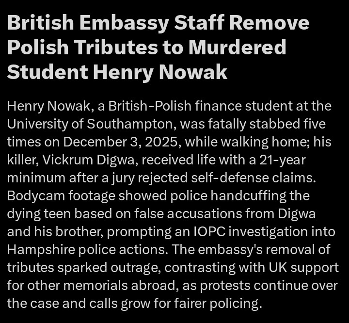 TheCivicAsian's tweet photo. @donaldtusk 
@MSZ_RP 

The UK's anti-Zionist government is showing callous disregard for Polish lives on top of allowing its police forces to murder members of the Polish diaspora. Now would be a good time to expel the UK embassy and cut all diplomatic ties to the UK. https://t.co/xF5wqDhw5n