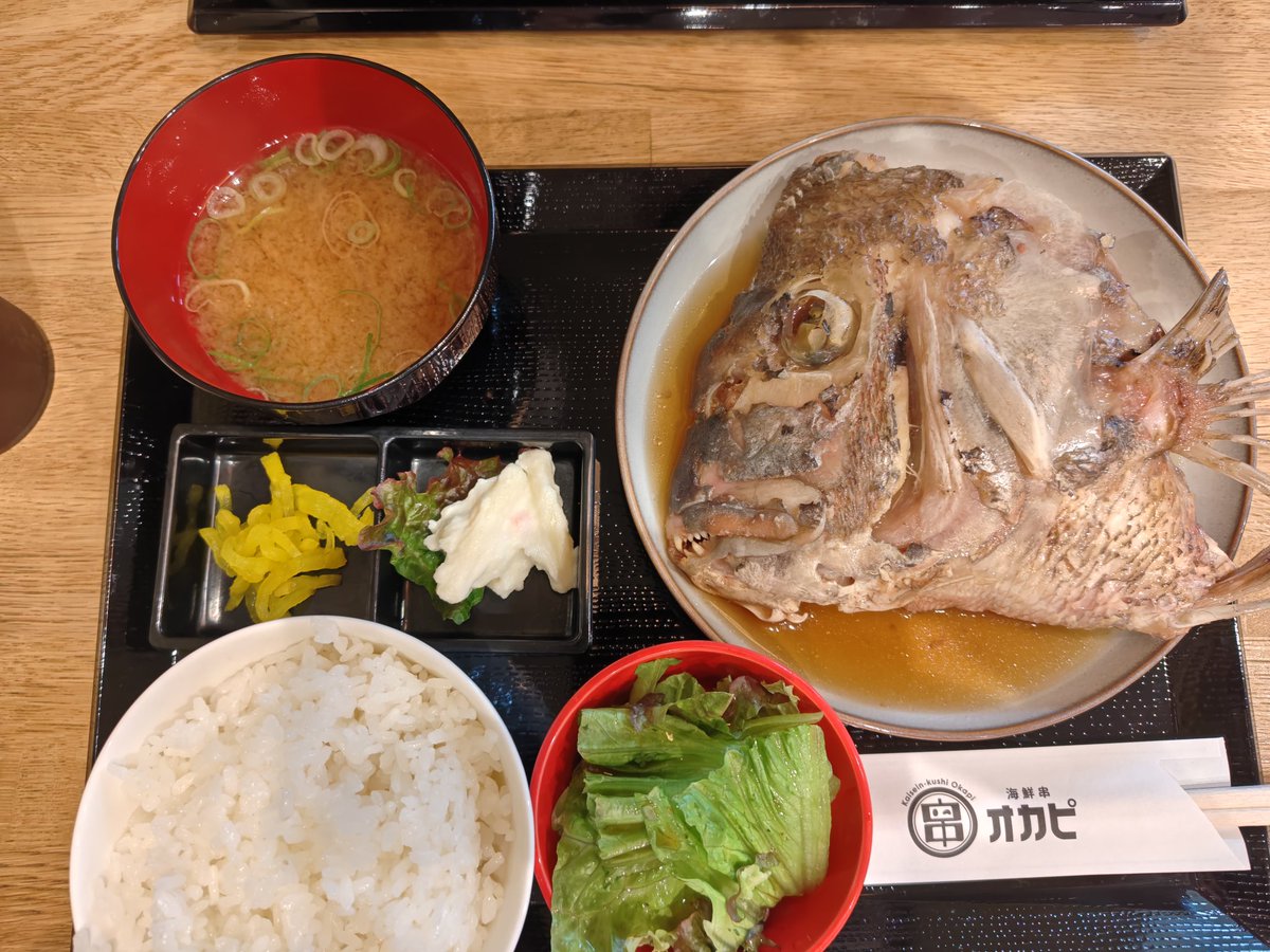 tomatomini1023's tweet photo. アラ煮定食
#海鮮串オカピ https://t.co/lQ8TM34Alv