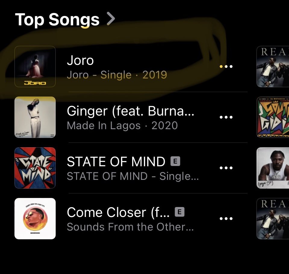 stephiscodee's tweet photo. Wizkid is Him! A 2019 drop charting his top songs in 2026 

Daddy GO of evergreen music. https://t.co/VtMw2hdbxL