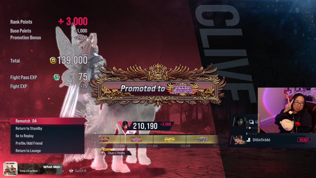 ItsLilypads's tweet photo. First time Tekken Emperor 🥹🥹 I did it guys!! 😭 https://t.co/DsB74jPpAQ