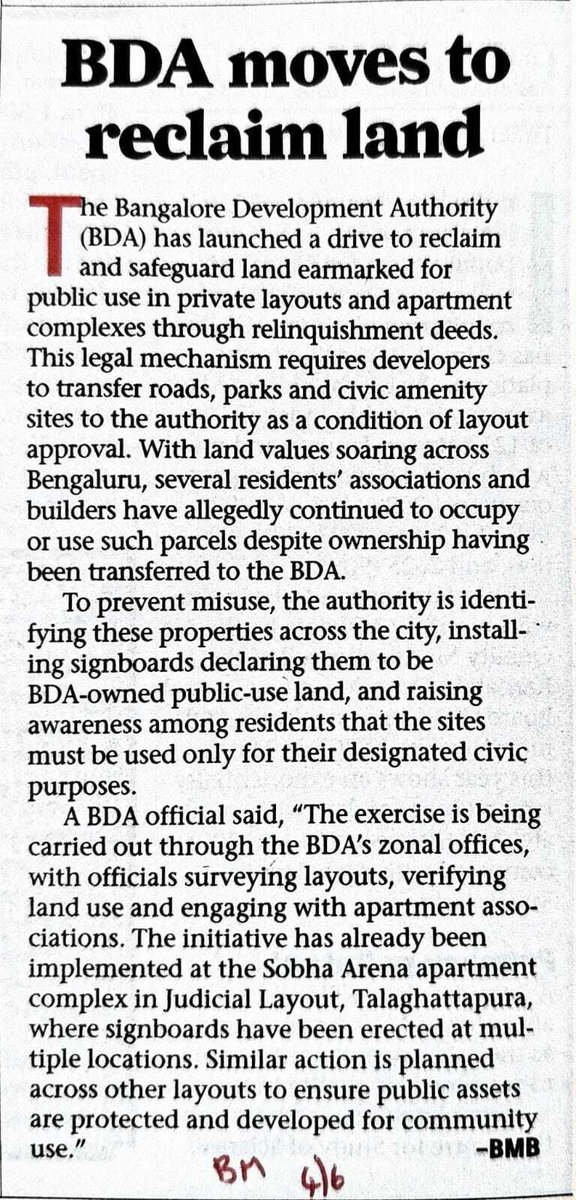 Attention_Blore's tweet photo. #BDA putting up a "#Public #Land" #signboard is cute, but the #builder #mafia has already drafted 15 stay orders and sold the #signboard as a "premium #lake-view #balcony feature." Let’s see who wins this round.  #Bengaluru #RealEstate #Encroachment https://t.co/iEIZFGz53w