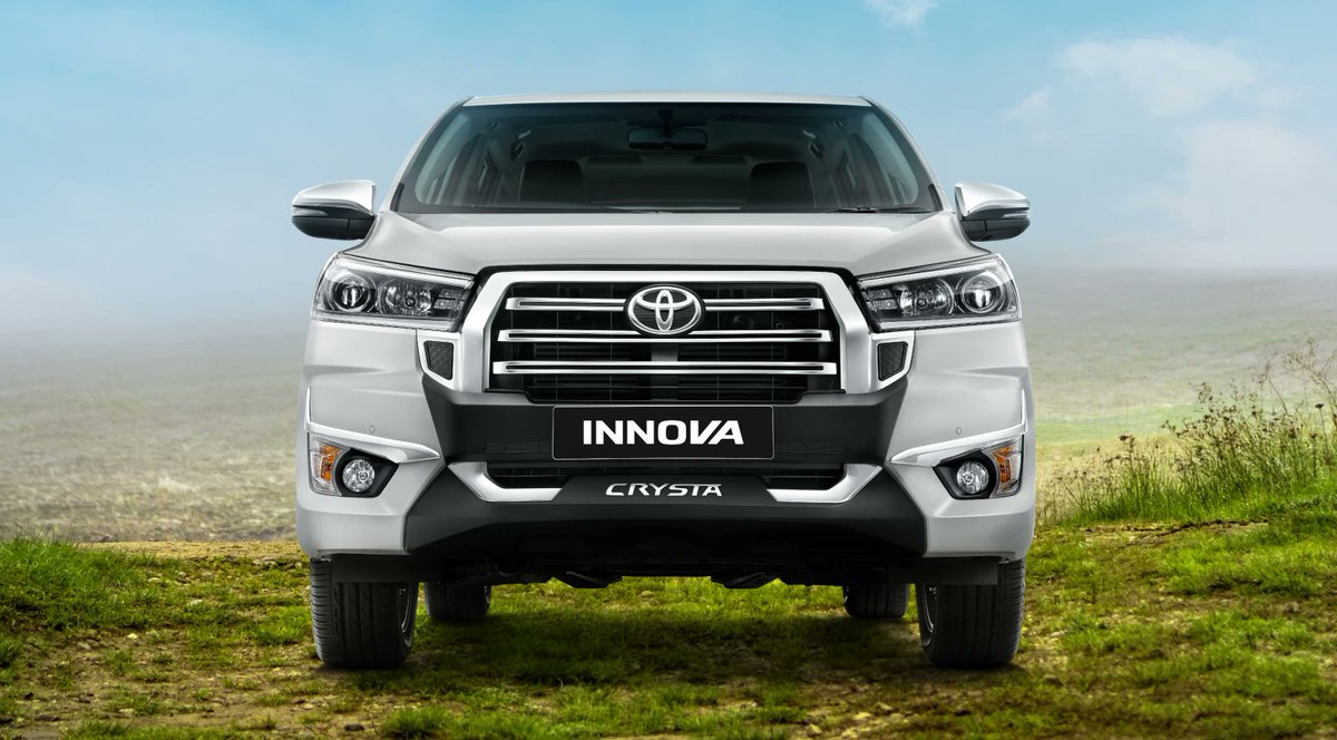 TheANI_Official's tweet photo. Toyota has launched the updated Innova Crysta in India!

👉 Restyled grille
👉 Dual-tone leather upholstery
👉 Wireless charger
👉 Tyre pressure monitoring
👉 7 and 8-seat options
👉 2.4L diesel
👉 ₹19.72 lakh to ₹26.63 lakh ex-showroom https://t.co/SJdnTSVDkO