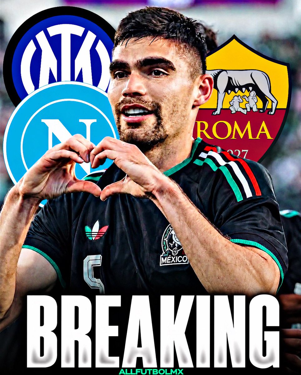AllFutbolMX's tweet photo. 🚨🤯 BREAKING: Two top CHAMPIONS LEAGUE clubs from Serie A are interested in signing JOHAN VASQUEZ after the 2026 World Cup! 

One of them is AS ROMA. 🇮🇹✅

Via @GibranAraige - @TUDNMEX https://t.co/hWogAaqcwU