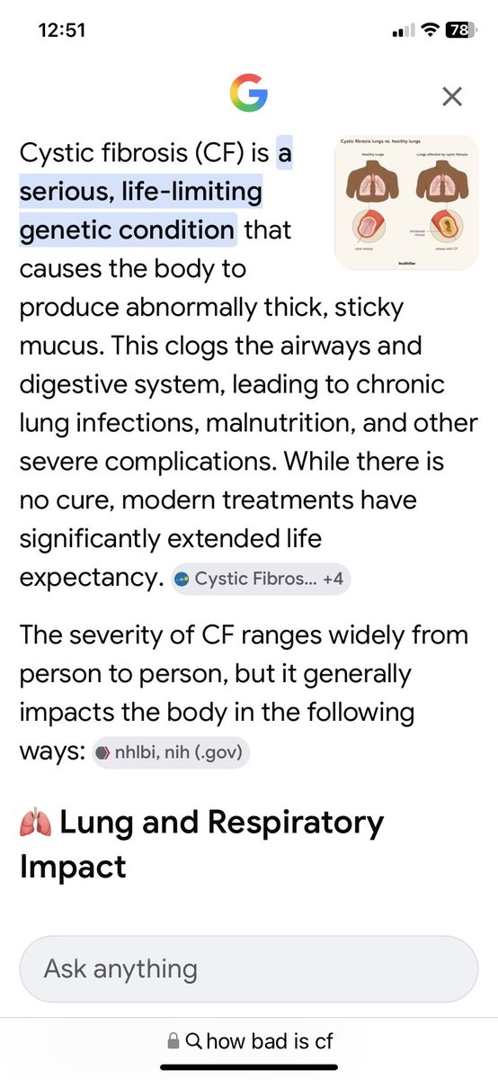Sheldone's tweet photo. @KristanHawkins Hang on, Downs maybe, but CF - no fucking way.
CF can cost millions of dollars to keep the kid alive and most often, one parent has to quit their job.
How can an average family afford that.
Plus the damage a sick kid does to your marriage.
You can’t judge these poor ppl. https://t.co/KcTa694TXj