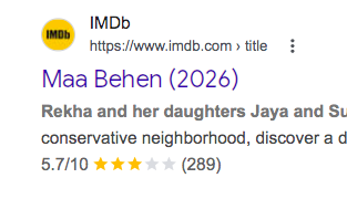OptionsFlavour's tweet photo. @justnottamomma It's IMDb is only 5.7.... Don't watch any content until the rating is 7. Mostly these reviews are genuine. https://t.co/qGuAXtfl7k