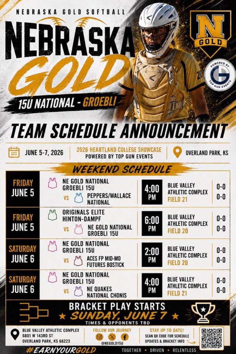 brooklynwhidds's tweet photo. Excited to get this summer started in Overland Park, KS this weekend!! @NebraskaGold @NEGOLD15U @govalorsoftball https://t.co/pwMnUecHnL