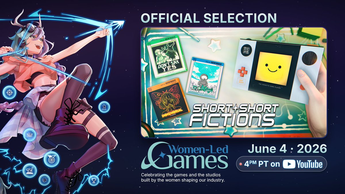 ssf_newy's tweet photo. Hi! Short Short Fictions was featured in the Women-Led Games Showcase - Summer Game Fest Edition 2026! 

🎮Check out TO:NORTH in our brand new trailer💫
🌟Be sure to explore all the other amazing games and join us in celebrating the event!🏹

#SummierGameFest #WLG2026 https://t.co/5uMeiuqQCv