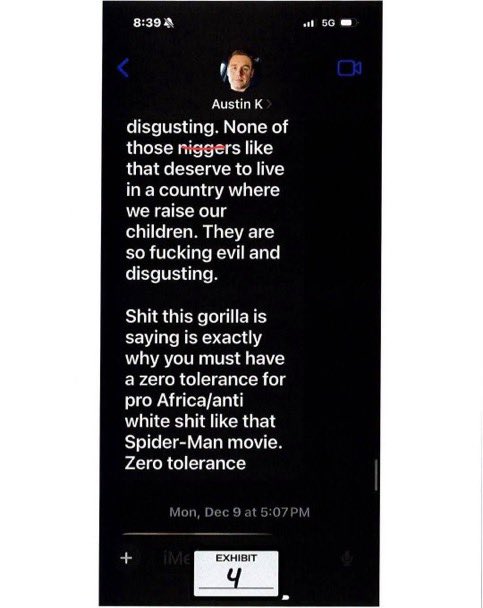 AFpost's tweet photo. Arkansas trooper Austin Kennedy’s text messages to his wife, in which he expresses his anger with the violence committed by minorities and the two-tier justice system that allows them to get away with crimes. 

Kennedy strongly disapproves of immigration as well. 

Follow: @AFpost
