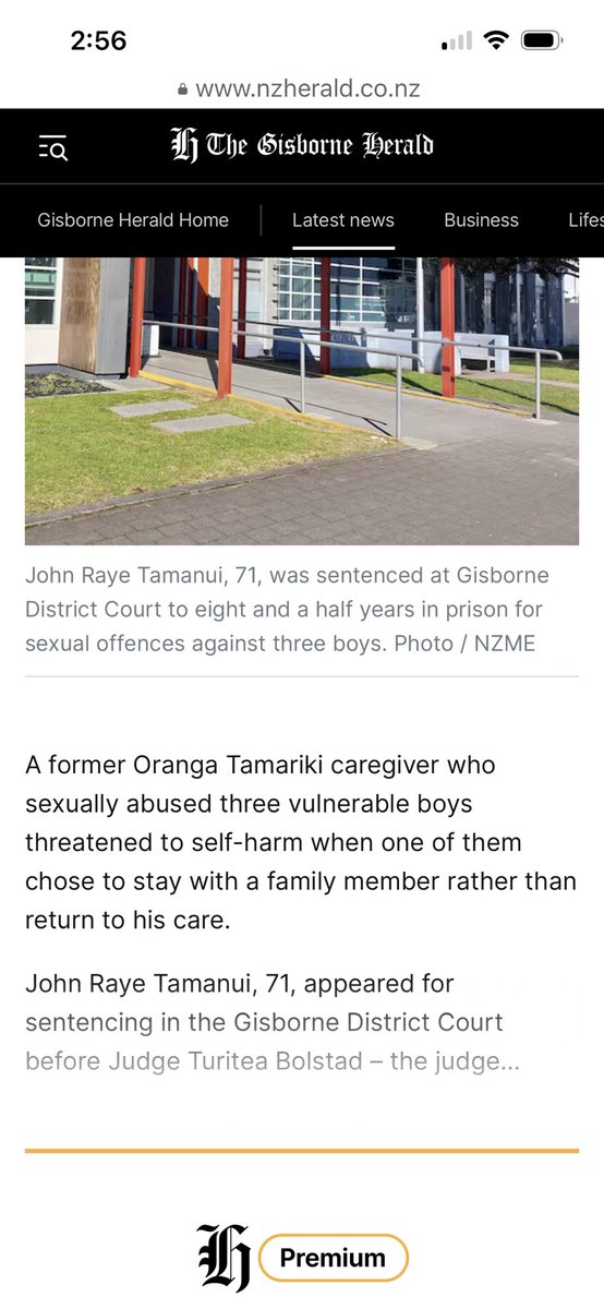 Wildnfree1984's tweet photo. John Raye Tamanui, 71, a former Oranga Tamariki caregiver, was sentenced in Gisborne District Court to eight and a half years in prison.
•  He was convicted of sexual offences against three young boys (aged between 7 and 16) who were in his care. https://t.co/FSl4uCrXhW