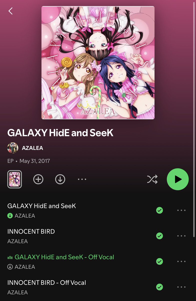 chillyarmads's tweet photo. TIL they added the off vocal versions of all the Aqours subunit songs https://t.co/MLlbP0X1pT