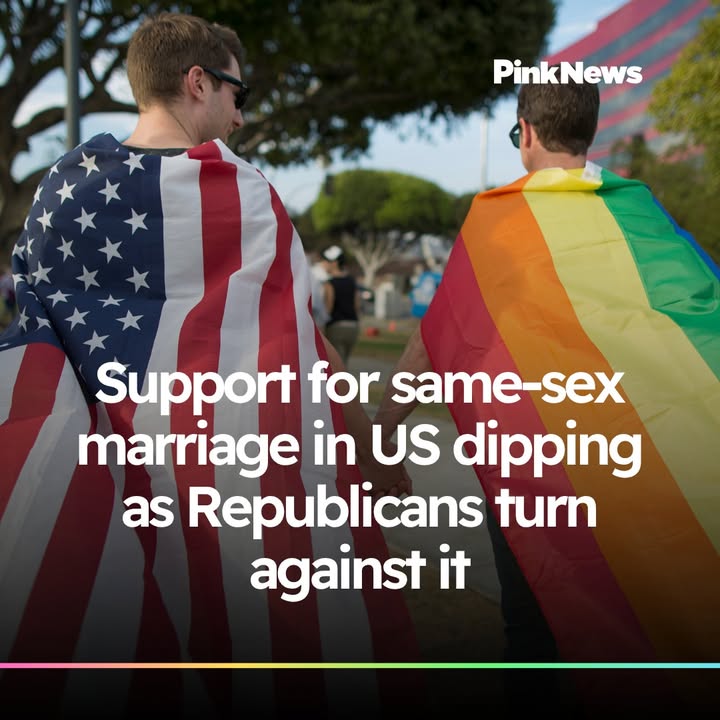 PinkNews's tweet photo. Support for same-sex marriage in US dipping as Republicans turn against it ➡️ https://t.co/QDdZ9lXHsn

📷 Getty https://t.co/0OUZ2NfsLF