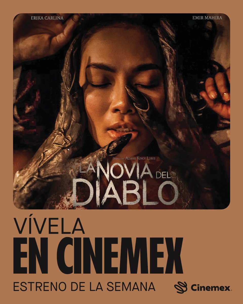 Cinemex's tweet photo. Entre el deseo y la posesión, hay una línea que no debería cruzarse. #LaNoviaDelDiablo ya está en Cinemex. Compra tus boletos en la app. https://t.co/II7kXEUJHy