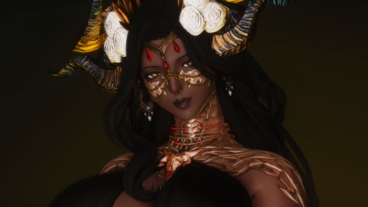 AureateOne's tweet photo. ⠀

Staring down at the man. A bored look in her eyes but a small smile on her lips. 

"You are certainly full of flattery. ." 

It amused her.

⠀ https://t.co/J5PCoAX4DO