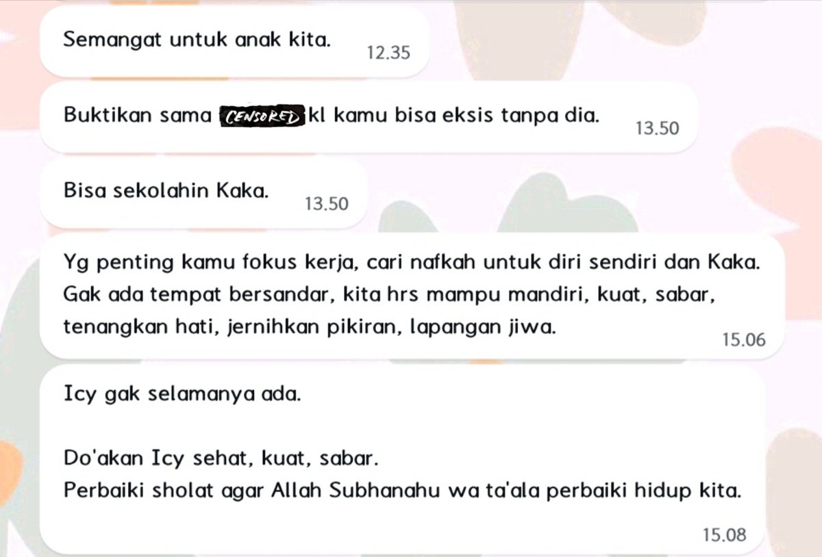 decoraysca's tweet photo. @Delidul10 Single mom. Mantan suami gak kasih nafkah anak, tapi nikah lagi dan banggain anak dari pernikahan barunya. Lagi opname di RS. Ngerasa lagi burn out banget. Entah apa jadinya kalo tanpa ibu ku. (Anak ku manggil ibu ku dengan sebutan Icy) https://t.co/xH3BKQvpDZ