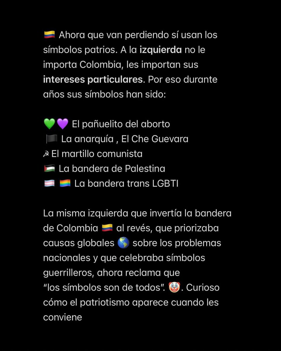 _dalona's tweet photo. Ahora la izquierda como va perdiendo si quiere usar los símbolos patrios 🇨🇴 https://t.co/J9Hg7pncLS