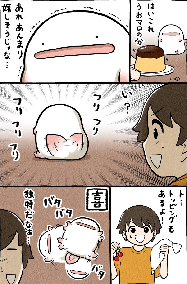 moco_2's tweet photo. うおマロ、喜怒哀楽 https://t.co/sTMvfTvOd3