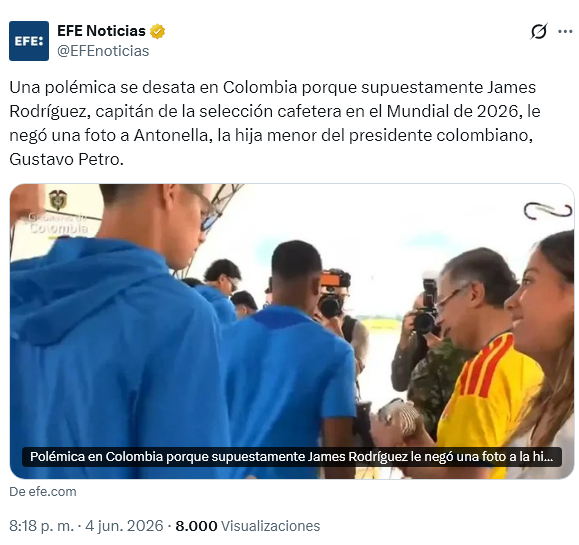 MHMora3's tweet photo. Supuestamente? - @jamesdrodriguez esperø Q te vaya como a los perrøs en misa en el mundial, tataretø patán. https://t.co/yAcMtHA4SR