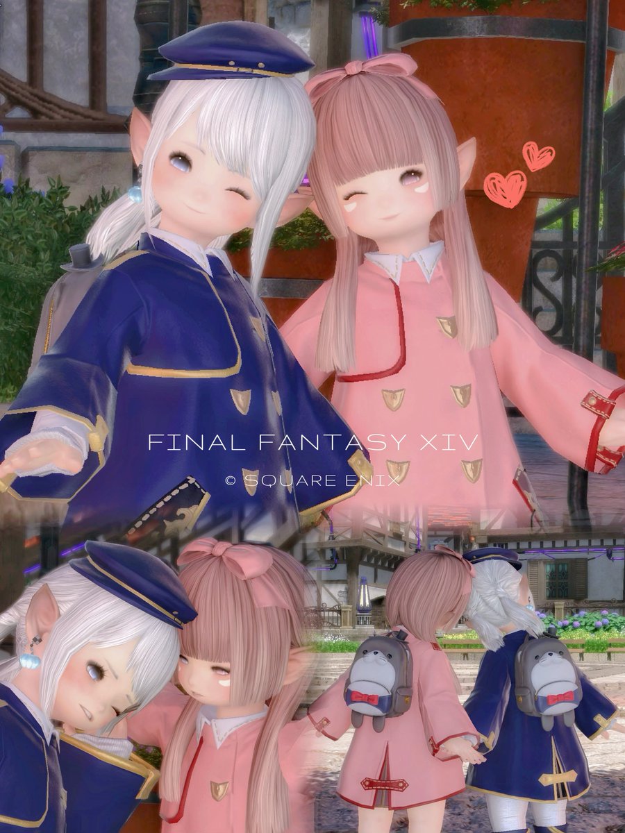 makoraru's tweet photo. 転んで泣きそうになっても、すぐに笑顔に戻るよ💙🩷 #FF14 https://t.co/LndAh9MVOC