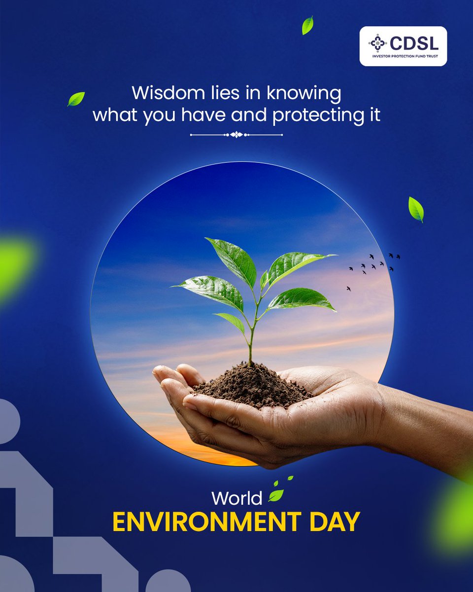 CdslIndia's tweet photo. Some of the most valuable things in life are meant to be preserved, protected, and passed on.

This World Environment Day, let’s make choices that contribute to a greener tomorrow. After all, the future we wish to leave behind depends on what we do #NowForClimate.

#CDSLIPF #WorldEnvironmentDay #EnvironmentDay2026 #GreenFuture