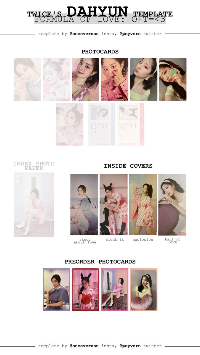 PfYyIs1024's tweet photo. TWICE Formula of Love 交換
Inside Cover  インサイドカバー

〖譲〗画像1枚目
FULL OF LOVE：ナヨン
STUDY ABOUT YOU：ミナ
BREAK IT：ジヒョ
EXPLOSION：ジヒョ

〖求〗同種 ダヒョン

郵送でのお取引になります
リプライDMお待ちしております🙇🏻‍♀️

#TWICE交換 https://t.co/QyMXMsK7Pk