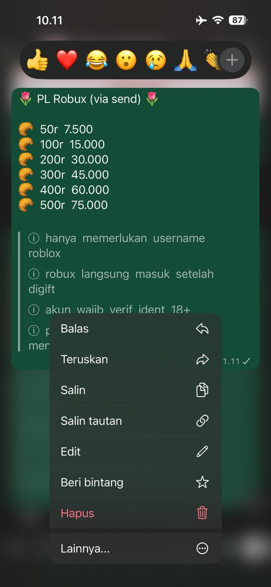 tsakuyaa's tweet photo. Help rt and like teman teman 🫶🏻
Aku udah open yaw buat heartopia sama roblox needs nya kalau mau jajan boleh ke wa ku! Ada disini ya untuk nomor mya timakaci #bealanja 

https://t.co/8eg6gUuqEn https://t.co/MLGIS588Nc