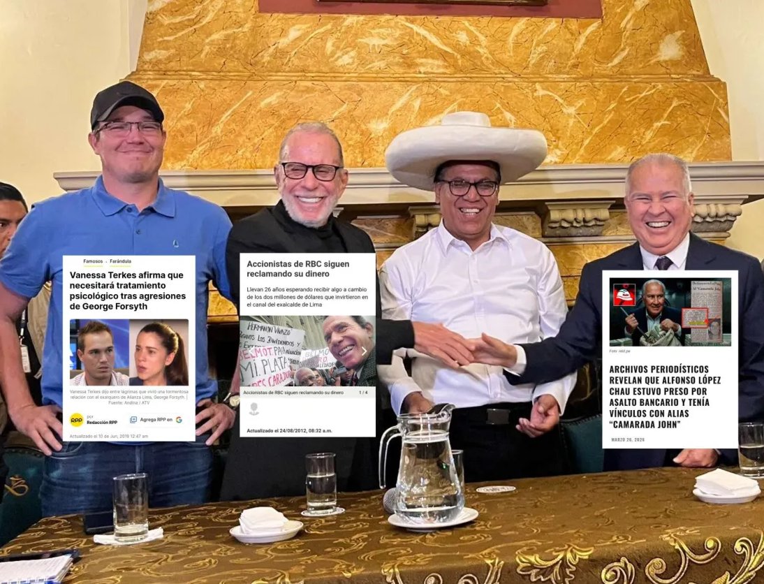 MGoblinciano's tweet photo. Y esto no es el nuevo pacto mafioso? osea literalmente acaba de decir que Roberto Sanchez le dara un canal de television 😹😹😹 #peru https://t.co/Vt5U5Asw0T