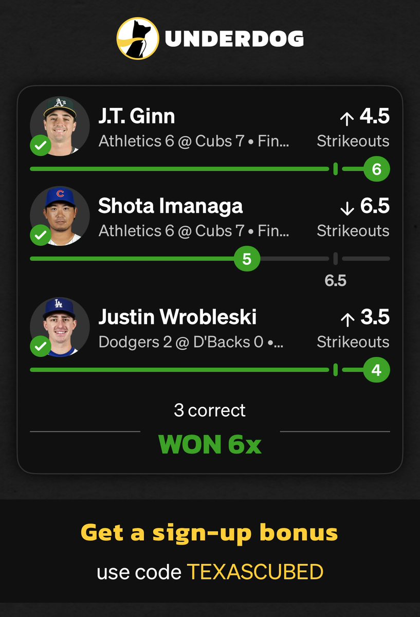 texascubed's tweet photo. WINNING WITH @StaicyAI 

Join the club and bet with the best sports betting prediction model around! 

I picked 3 off of the Staicy APP and WON! 

https://t.co/HaXgShJzo4 https://t.co/KgmZlwYDnU
