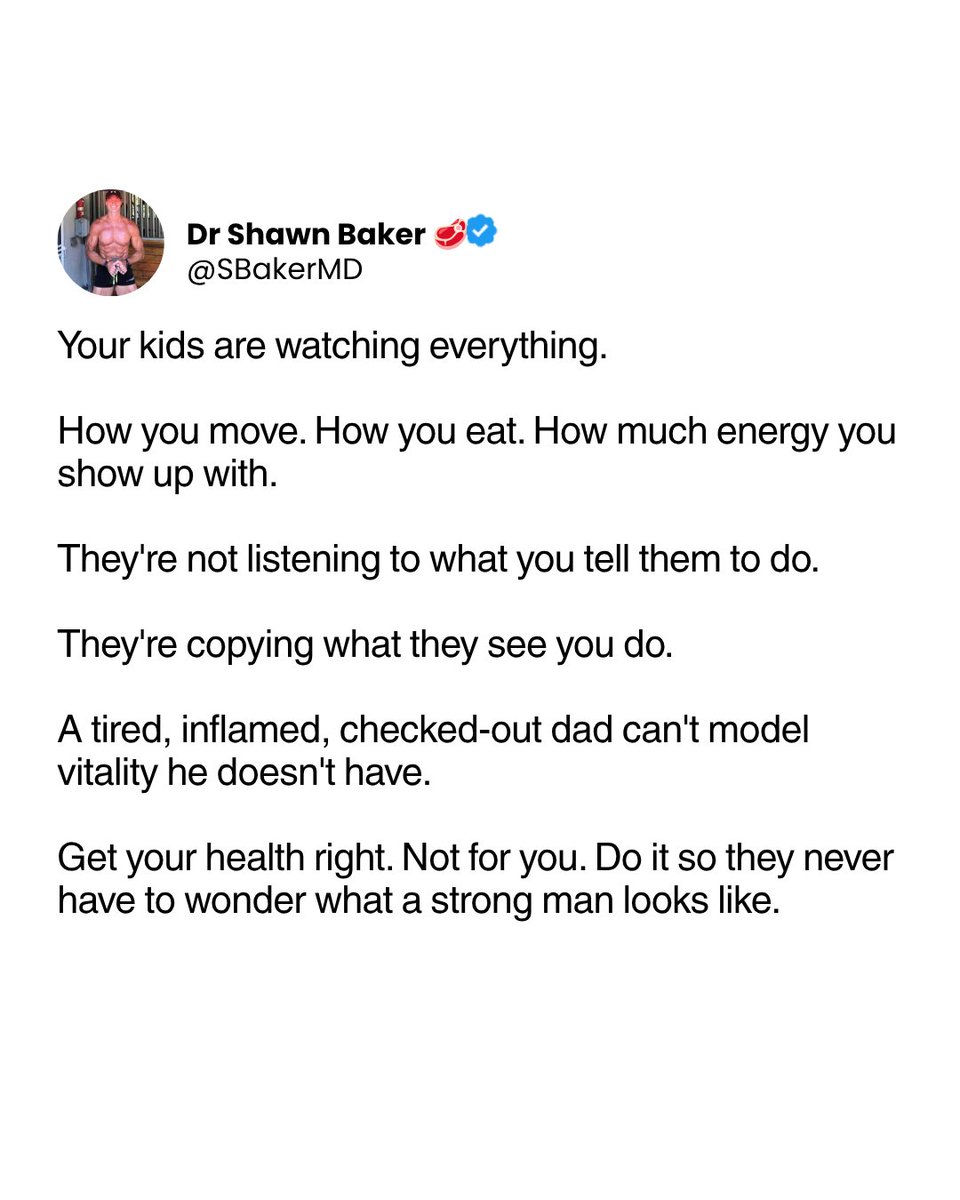 SBakerMD's tweet photo. It's up to YOU to set a good example for your kids!! https://t.co/fKqcqMhcTz