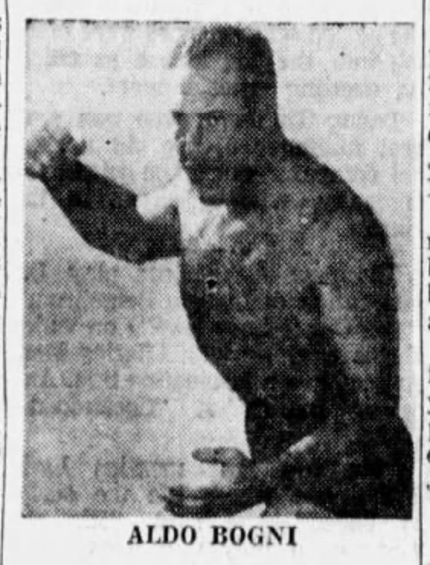 sdulaney's tweet photo. The top stars of #EvansvilleWrestling in 1956 - Leon Balkin’s 15th anniversary overseeing the town. 

10. Billy Darnell
9. Carlos Moreno
8. Rocky “Elvis” Monroe 
7. Aldo Bogni 
6. Wilbur Snyder (8 appearances, all main events. 
(Continued) https://t.co/xBm0u0WLKN