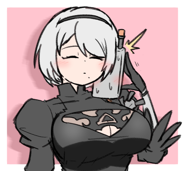 PeteLavaDigger's tweet photo. daily doodle #82: 2b (nier automata) (every gacha) https://t.co/Z7J1qolMwE