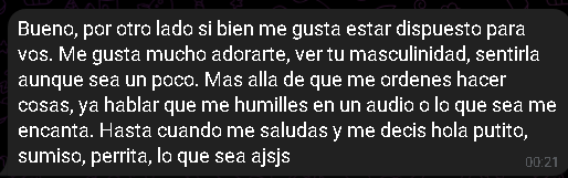 Fedee_V8's tweet photo. La degradacion constante, pasiva va erosionando la mente y resistencia del sumiso, a tal punto que termina totalmente entregado. Tanto es asi que un simple saludo lo hace entregarse.
https://t.co/cSkvFnjyaX 
#Findom 
#Alpha 
#Cashmaster 
#SumisoFinanciero 
#PagaFantas
@MasterPromoAcc
@promocion_pies