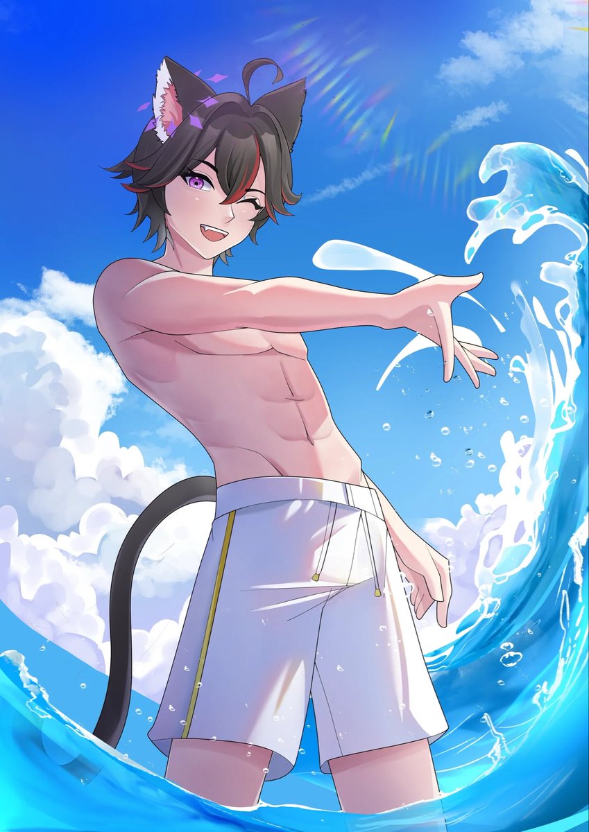 Cypro_Chaos's tweet photo. 🌻Summer time is here! Perfect weather for the beach! Let's get out and have fun! 😎🏖️

Art by: @amanekocha 

#Cyprovt
#Cyproillust
#VtuberUprisings https://t.co/aeYpOfRGJU
