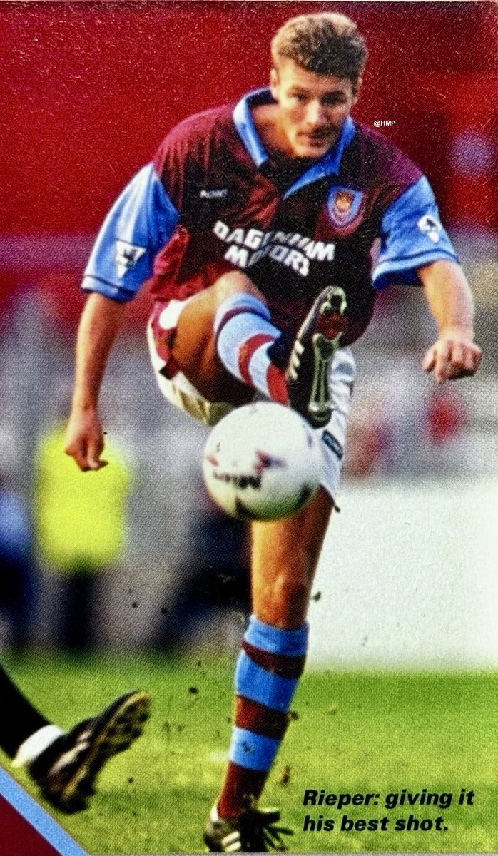 HammerMusePerth's tweet photo. Happy 58th birthday 2 Marc Jensen Rieper✍️from Brøndby,initially on loan,then✍️perm 4 £1M,playing 4 the mighty⚒️between Dec’1994-Sept’97,making 101 Apps,scoring 5⚽️in Lge &amp;🏆
Debut Vs Leeds on 10-12-94.
🇩🇰61 Danish🧢scoring 2⚽️
Many happy returns,have a great day🥳🍻🎂🎁🎈⚒️⚒️⚒️ https://t.co/rpDTMLqBox