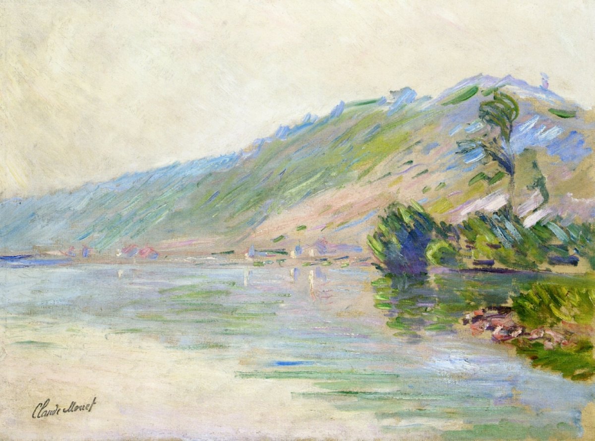 artistmonet's tweet photo. The Seine at Port-Villes, Clear Weather - 1894 #artbots #monet https://t.co/XfCeXL5KHz