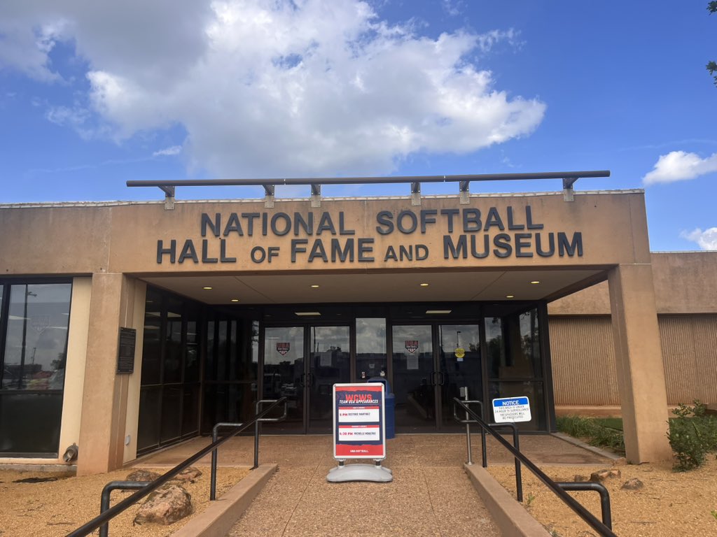 CoachDobbinsSCD's tweet photo. To know where we are going, we have to know where we have been. This place tells our history, our story. Doesn’t matter your affiliation. I’m proud to know many of these people shown. They tell our story through their contributions to the sport. #SacredGround #WCWS https://t.co/BVxjtdROO1