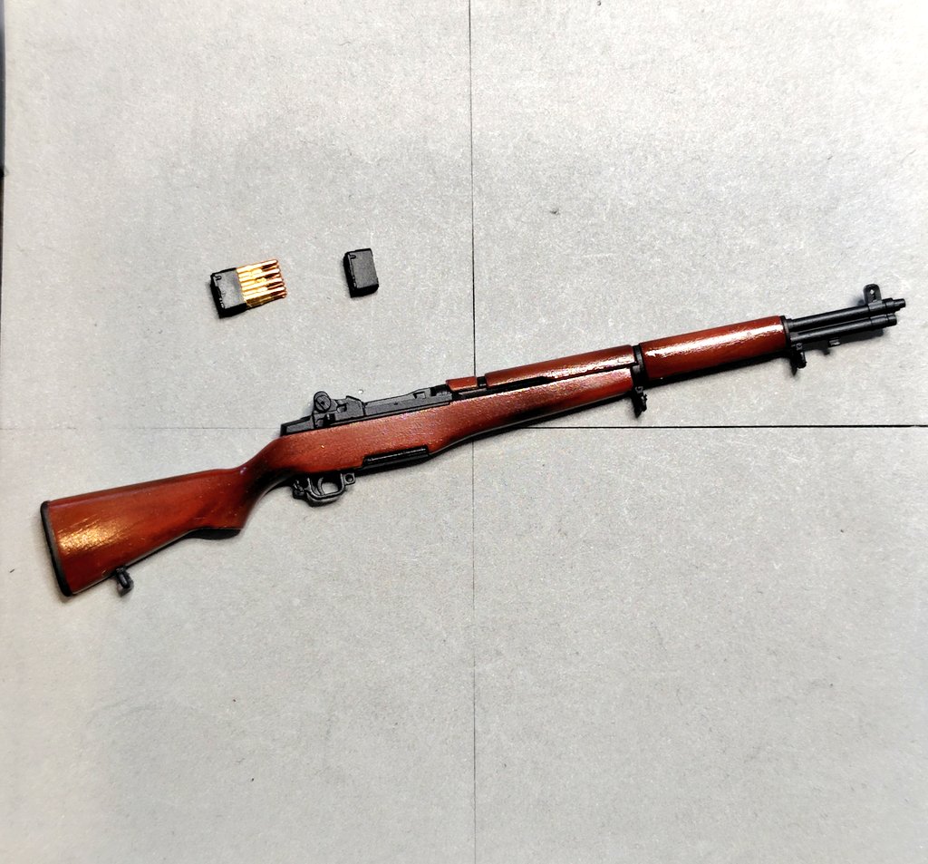 ammocan762's tweet photo. M1ライフルが完成
ハンドガードの上部を切り離して、バレルやボルト部を脱着式に加工
トリガーのセーフティのオンオフをそれぞれ選択できるようにしました。
#リトルアーモリーを作る
#M1ガーランド https://t.co/uKu8hxc9oV