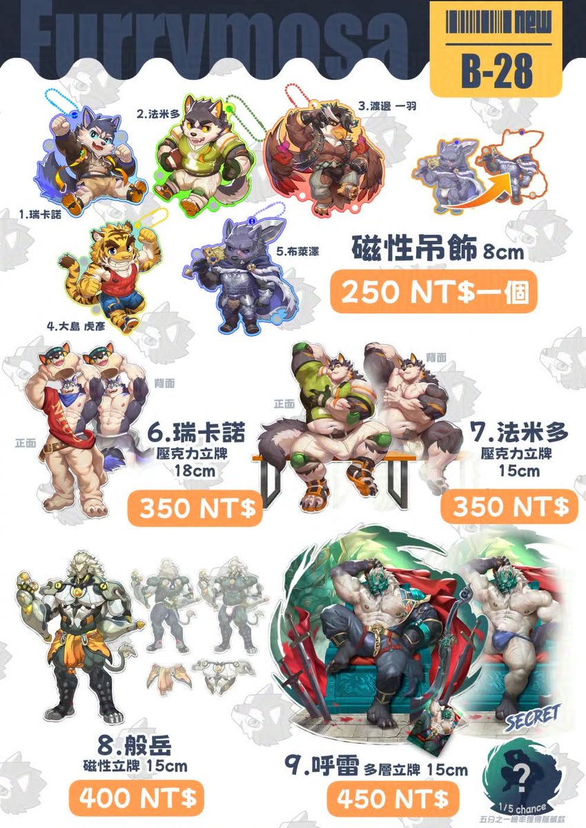 x_Kusunagi_x's tweet photo. 獸摩莎 8 ［B-28］
大家好，我的商品會寄攤在［狼肉販］，這是我第一次在獸摩莎販賣商品，希望大家會喜歡，也謝謝大家支持！( ´ ▽ ` )ﾉ
#Furrymosa https://t.co/XeDeU2vviE