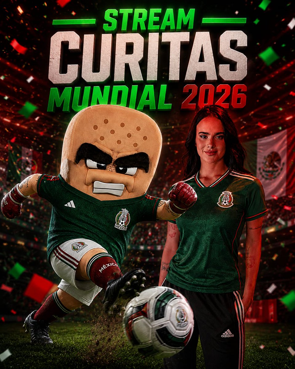 lalola_alv's tweet photo. ⚽🌎 Curitas, este sábado desde las 5:00 p.m. tenemos cita en nuestro #StreamParty.

🎶Con musica de nuestra patrona Gala Montes
🏆 Temática: Especial Mundial 2026

Pónganse la camiseta y prepárense para echar relajo. ¡No falten! 💚✨ https://t.co/GCGLgP77rz