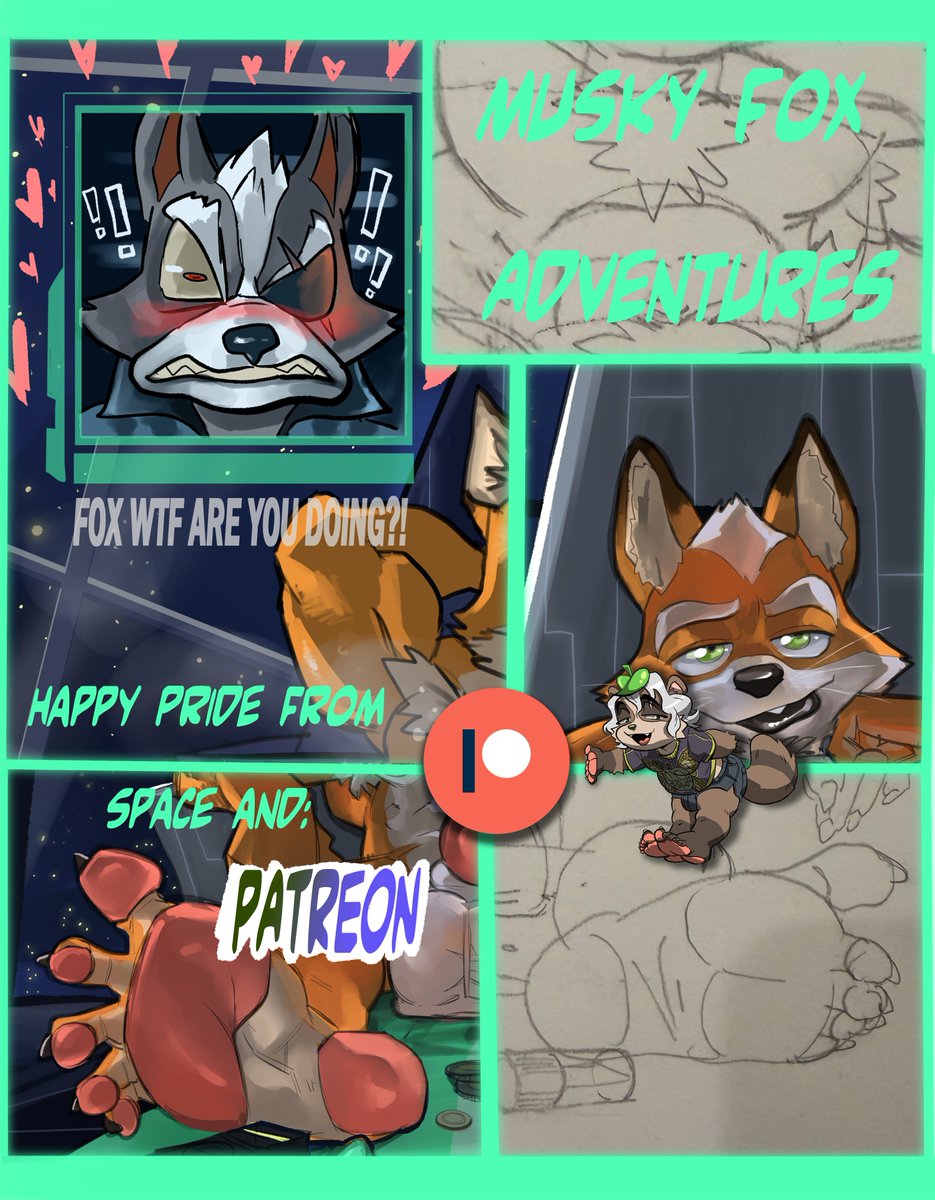 Effee_draws's tweet photo. Happy Pride!! Best month fr fr, and an extra pervy Fox thinks so too! He'll tell you himself over on the P site, link in my bio <3

#nsfw #furryartwork #starfox #fox https://t.co/ndWvgAnWto